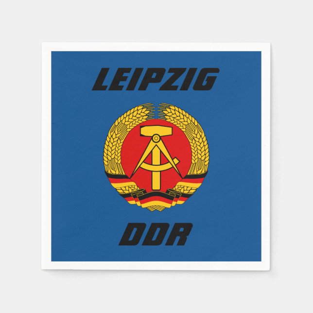 Leipzig, DDR - Ostdeutschland Serviette (Vorderseite)