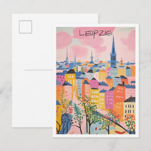 Leipzig Deutschland Reise Kunst  Postkarte