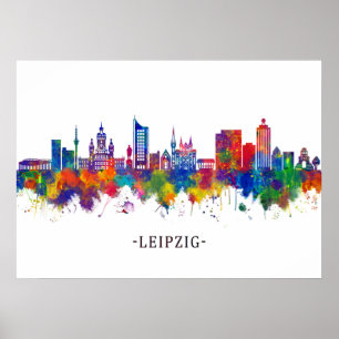 Leipzig Deutschland Skyline Poster