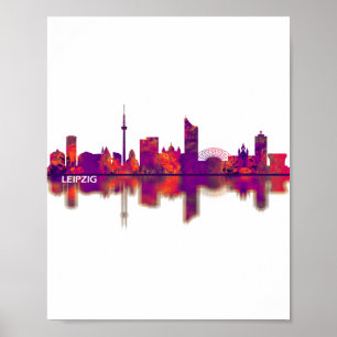 Leipzig Deutschland Skyline Poster