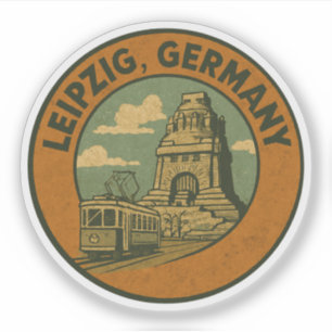Leipzig Deutschland Stadt Kunst Aufkleber