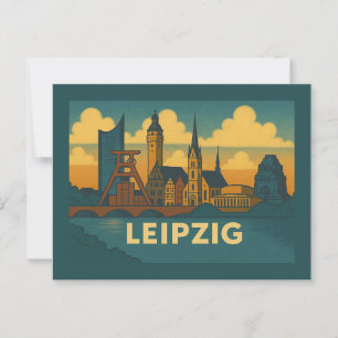 Leipzig Deutschland Stadt Kunst Postkarte