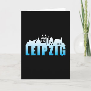 Leipzig Germany City Cityscape Funny Gift Idea Karte