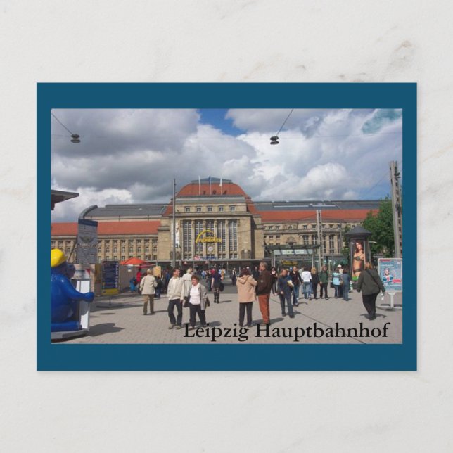 Leipzig Hauptbahnhof Postkarte (Vorderseite)