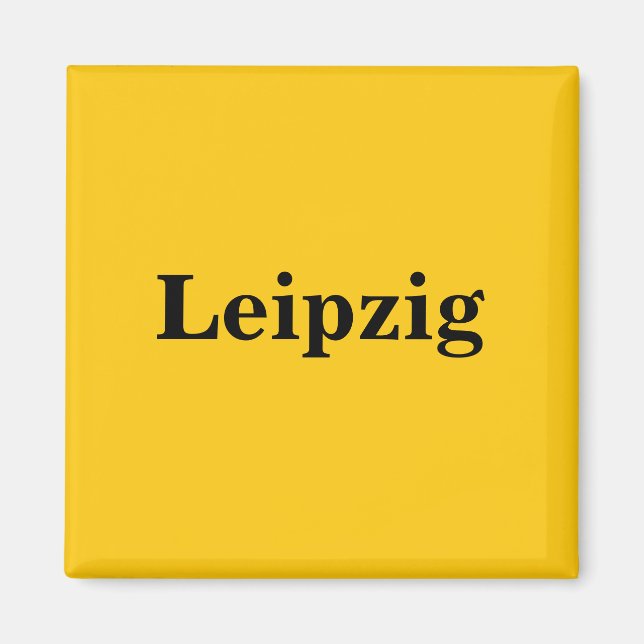 Leipzig Magnet - Schild Gold Gleb (Vorne)
