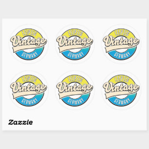 Leipzig Vintage Style Logo. Runder Aufkleber