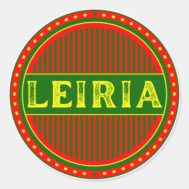 Leiria City Pride Emblem – Portuguese Identity Runder Aufkleber (Vorderseite)