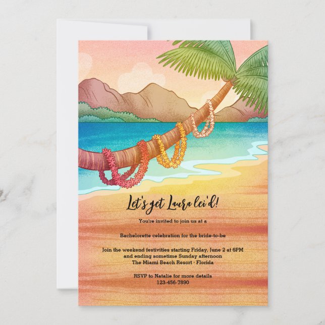 Leis auf einem Baum Einladung (Vorderseite)