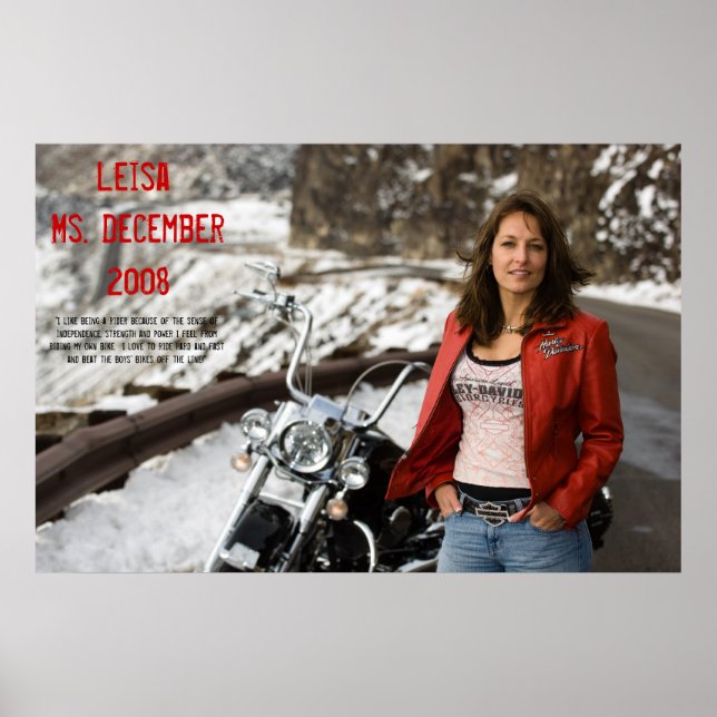 Leisa, Frau Dezember 2008 Poster (Vorne)