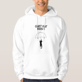 Leise aber mutig – Hoodie mit editierbarem Katzenz