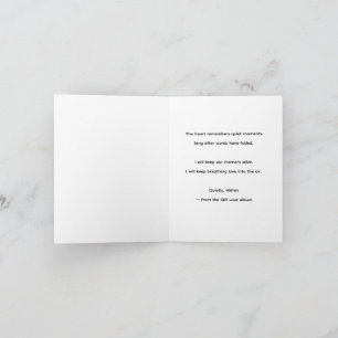 Leise, im Innern – MemoryUs Lyric Card Dankeskarte