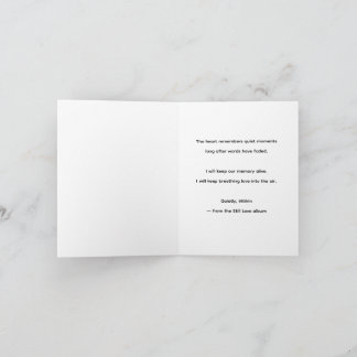 Leise, im Innern – MemoryUs Lyric Card Dankeskarte