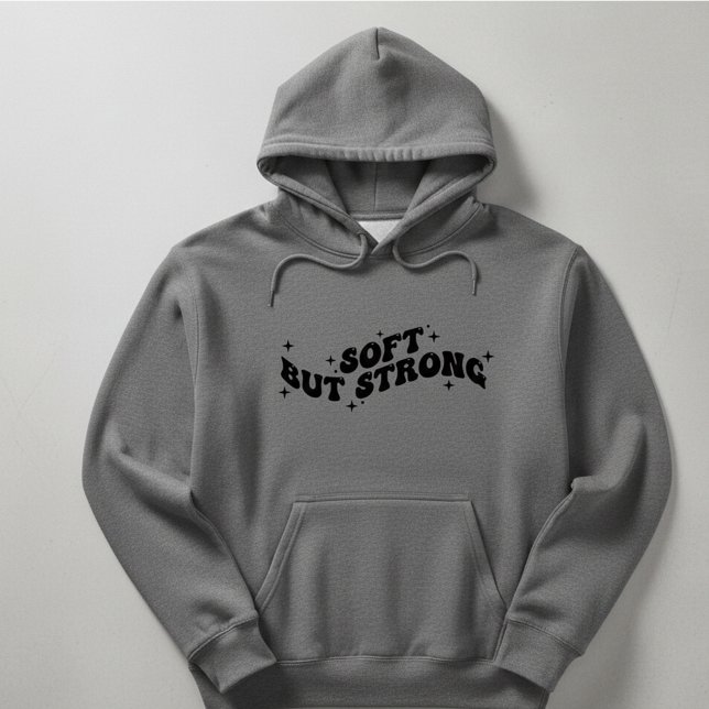 Leise mutig werdendes Retro-Typografie-Design Hoodie (Von Creator hochgeladen)
