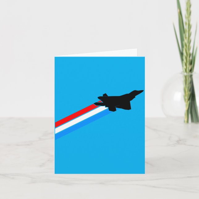 Leistung des F-22 Raptor-Kampfjets Karte (Vorderseite)
