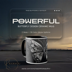 Leistungsstarke Schmetterlingsdesign Keramik-Tasse Tasse