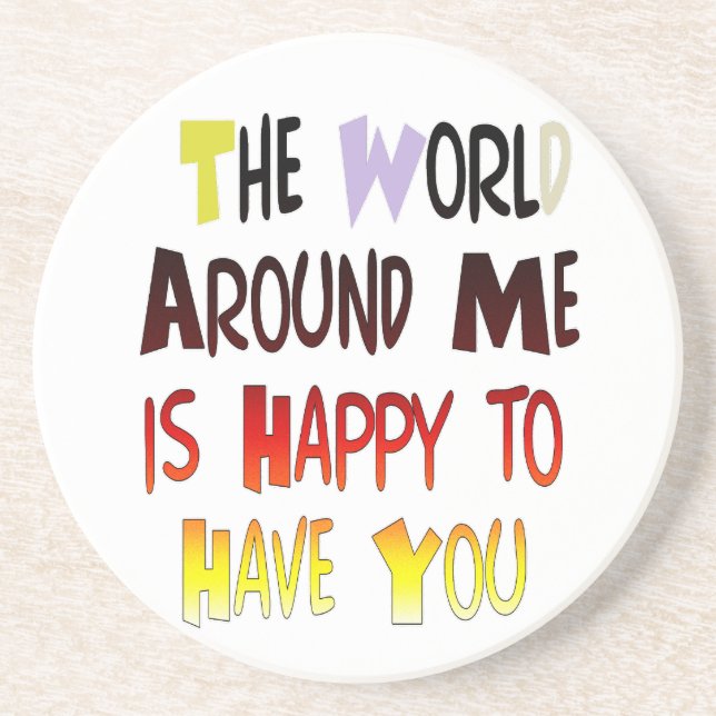 Leistungsstarke Willkommensbotschaft: Ein Motivier Getränkeuntersetzer (Vorne)