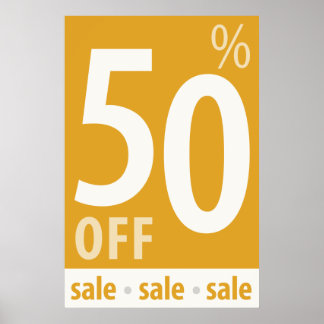 Leistungsstarkes 50%-OFF-Sign - Verkaufspopster fü Poster
