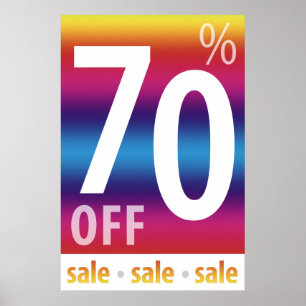 Leistungsstarkes 70%-iges Verkaufszeichen Farbli Poster
