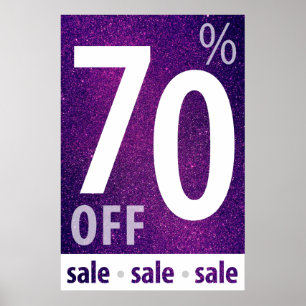 Leistungsstarkes 70%-iges Verkaufszeichen LILA G Poster