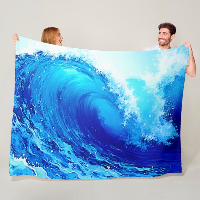Leistungsstarkes Design der Meereswellen Fleecedecke (Beispiel)