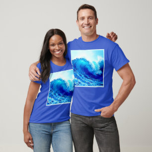 Leistungsstarkes Design der Meereswellen T-Shirt