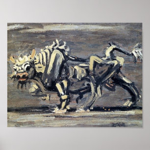 Leistungsstarkes "White Ox 1" Gemälde von Lee Jung Poster