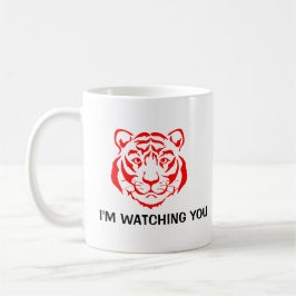 Leistungsstarkes Zitat aus der Tigerfront - Red Im Kaffeetasse