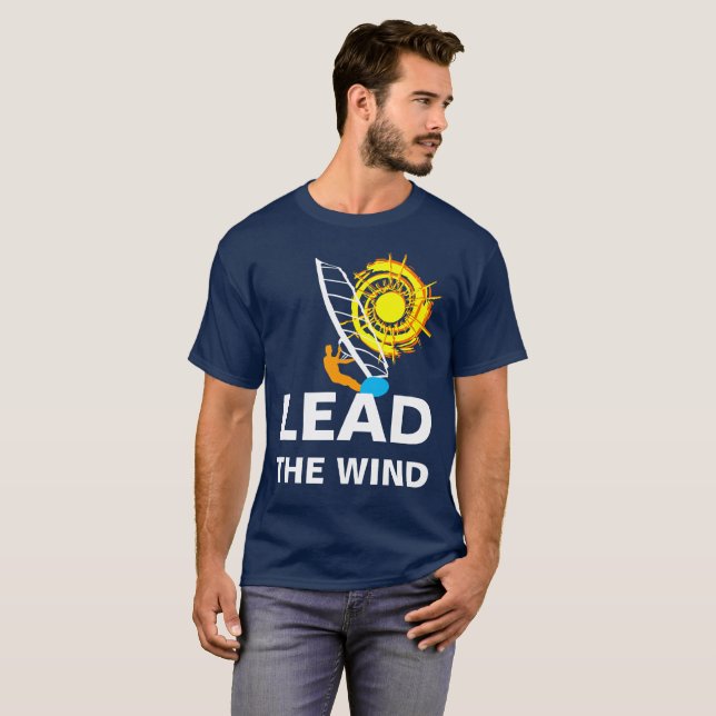 Leiten Sie den Wind lustig individualisierbare Win T-Shirt (Vorne ganz)