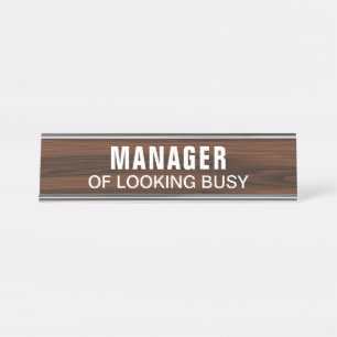 Leiter der belebten Neuheit Schreibtischnamensplakette