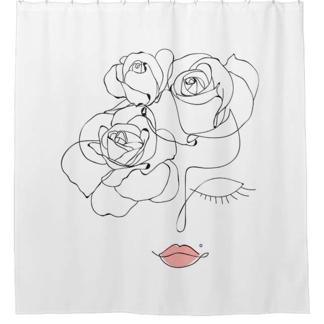 Leiter der Blume Kunst, Kunstgewerbe mit Blume,  Duschvorhang (Vorderseite)