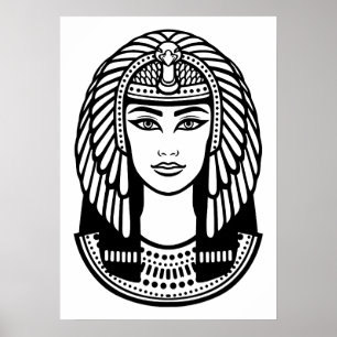 Leiter der Cleopatra-Illustration Poster