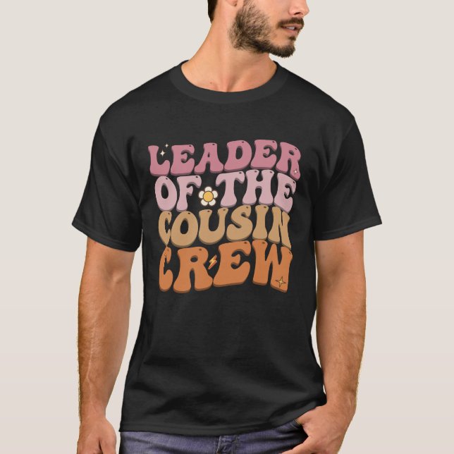 Leiter der Cousin Crew Groovy Retro T-Shirt (Vorderseite)