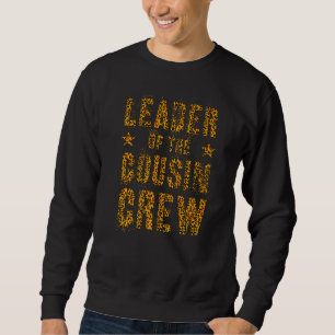 Leiter der Cousin Crew Leopard Print Oma Sweatshirt