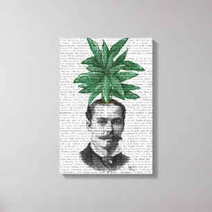 Leiter der Evergreen Head Pflanze Leinwanddruck