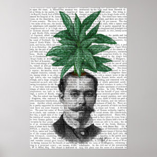 Leiter der Evergreen Head Pflanze Poster