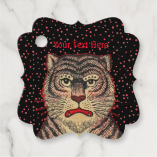 Leiter der gestrippten asiatischen Tigerzähne rote Geschenkanhänger