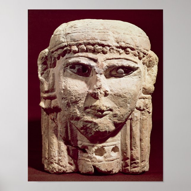 Leiter der Göttin Ishtar aus Amman, Jordanien Poster (Vorne)