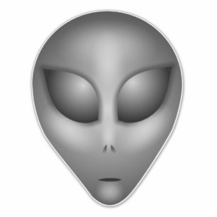 Leiter der grauen Alien Aufkleber