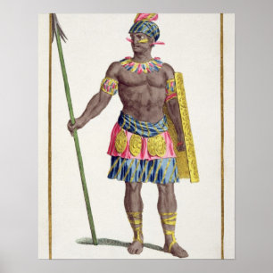 Leiter der Honduraner, 1780 (farbiger Stich) Poster