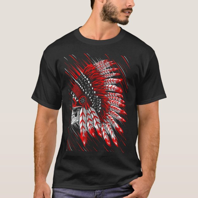 Leiter der Motorräder eines Amerikanischen Ureinwo T-Shirt (Vorderseite)