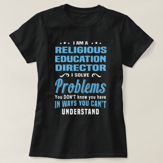 Leiter der religiösen Bildung T-Shirt (Design vorne)