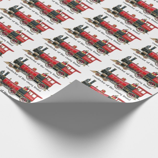Leiter der verrückten Bahn Geschenkpapier (Ecke)