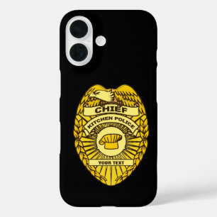 Leiter des Abzeichens der Polizei der Küche iPhone 16 Hülle
