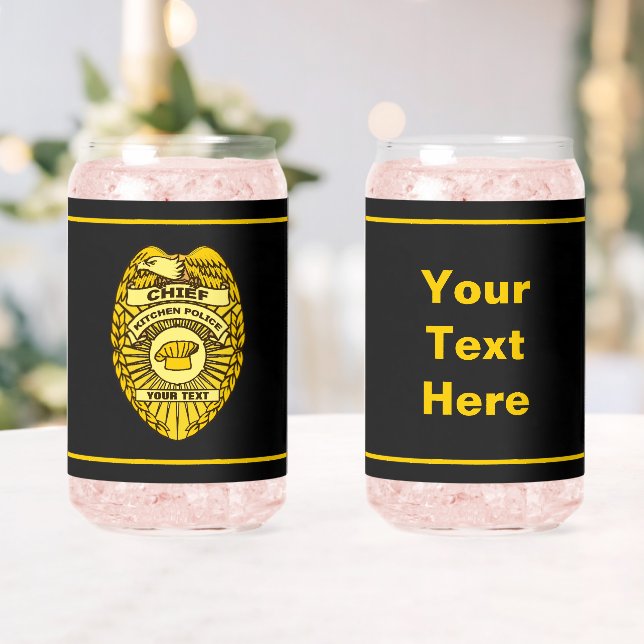 Leiter des Abzeichens der Polizei der Küche Dosenglas (Insitu (Hochzeit))