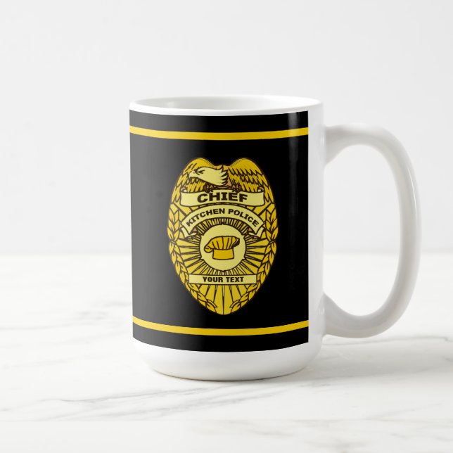 Leiter des Abzeichens der Polizei der Küche Kaffeetasse (Rechts)