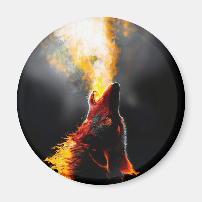 Leiter des aggressiven Feuerwehrwolfs Magnet (Vorne)