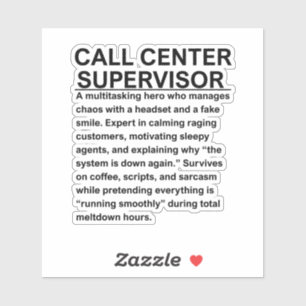 Leiter des Callcenters Aufkleber
