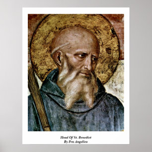 Leiter des heiligen Benedikts von Fra Angelico Poster