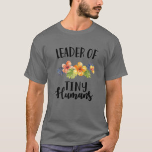 Leiter des Lehrers der kleinen Menschen Blumenschu T-Shirt