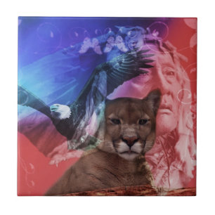 Leiter des nationalen Amerikanischen Ureinwohners Fliese